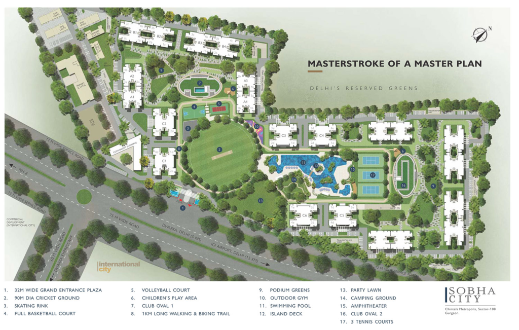 sobha city dwarka expressway sector 108 master plan