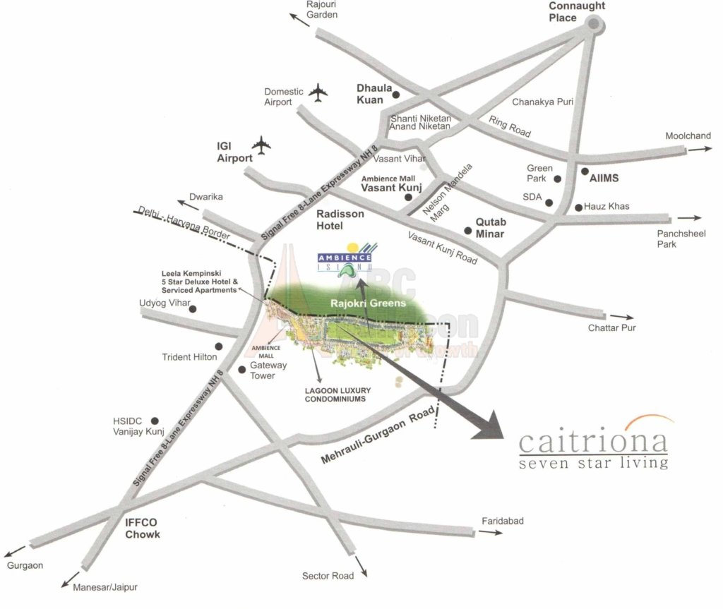 ambience caitriona gurgaon location map