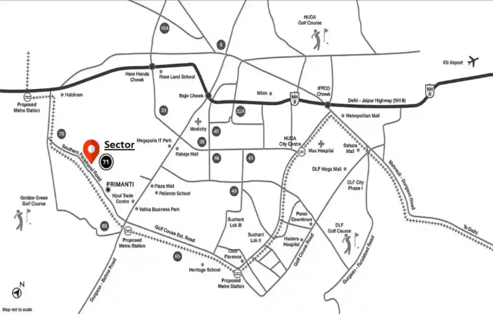 Signature Global Titanium Location map